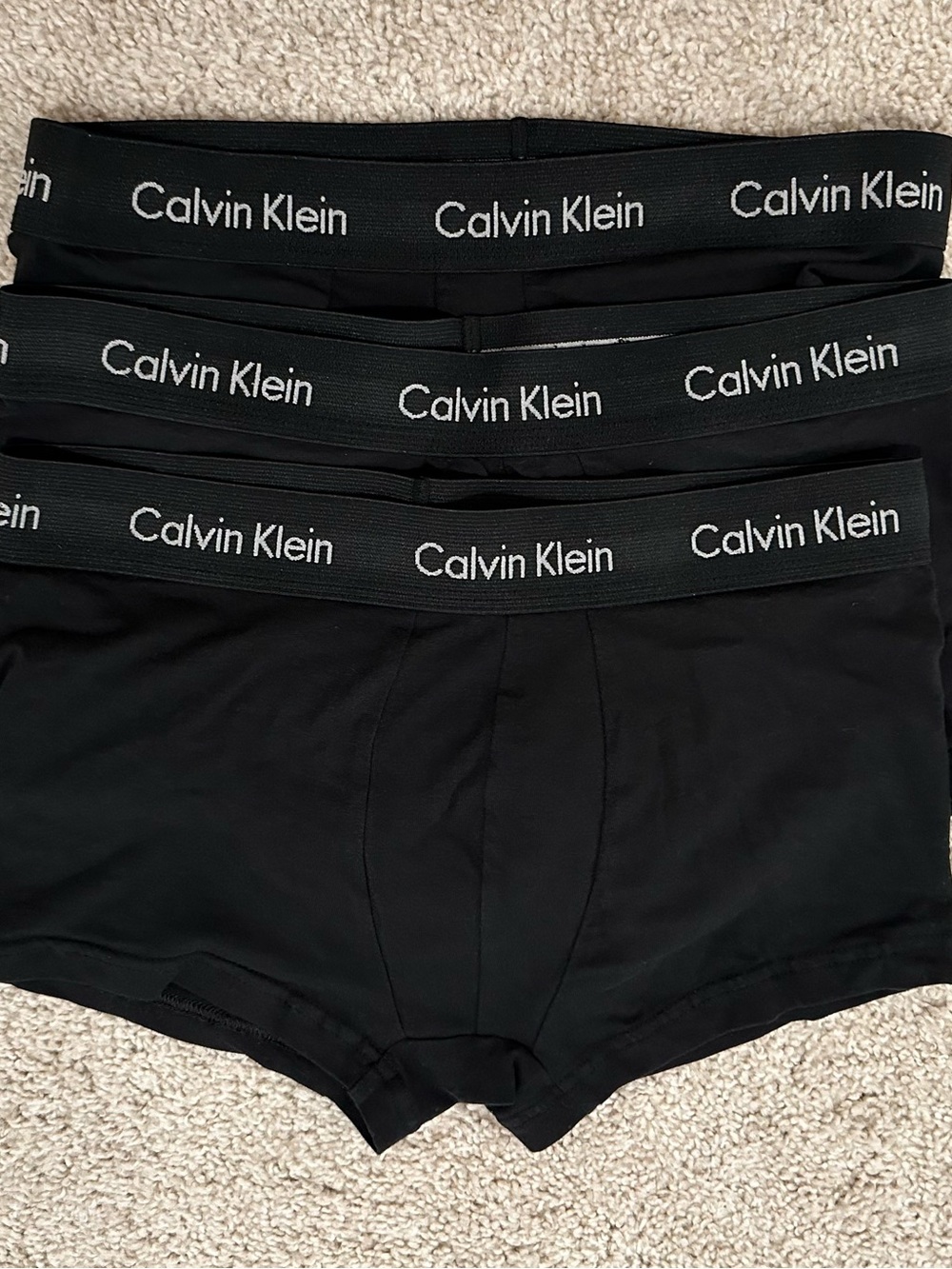 Calvin Klein Black Stretch Cotton Boxer Briefs - 3 Pack